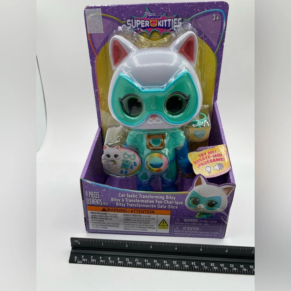 Cat-Tastic Transforming Bitsy Interactive Figure 8” Lights and Sounds 9 Pcs